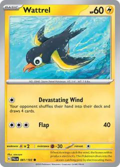Wattrel 081/193 Common card from Paldea Evolved