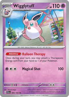 Wigglytuff 084/193 Rare card from Paldea Evolved