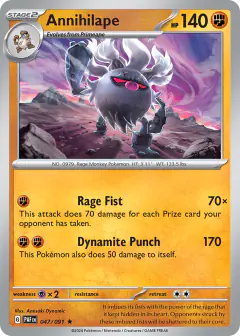 Annihilape 047/091 Rare card from Paldean Fates
