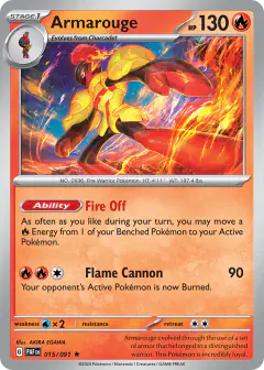 Armarouge 015/091 Rare card from Paldean Fates