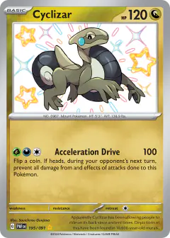 Cyclizar 195/091 Shiny Rare card from Paldean Fates
