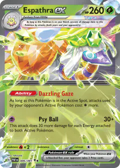Espathra ex 006/091 Double Rare card from Paldean Fates