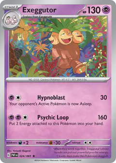 Exeggutor 024/091 Rare card from Paldean Fates