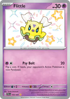 Flittle 164/091 Shiny Rare card from Paldean Fates