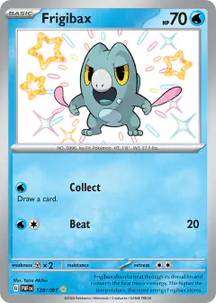 Frigibax 128/091 Shiny Rare card from Paldean Fates