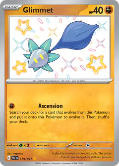 Glimmet 179/091 Shiny Rare card from Paldean Fates