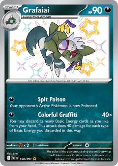 Grafaiai 190/091 Shiny Rare card from Paldean Fates