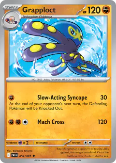 Grapploct 052/091 Uncommon card from Paldean Fates