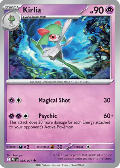 Kirlia 028/091 Uncommon card from Paldean Fates