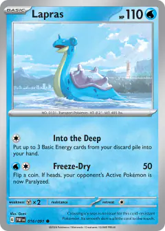 Lapras 016/091 Common card from Paldean Fates