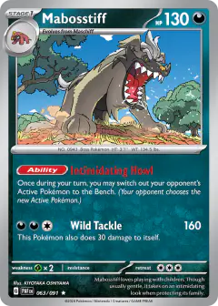 Mabosstiff 063/091 Rare card from Paldean Fates