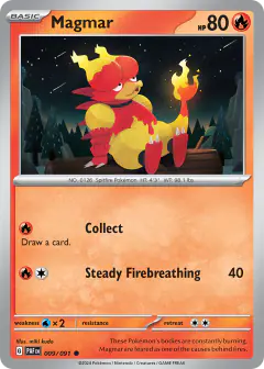 Magmar 009/091 Common card from Paldean Fates