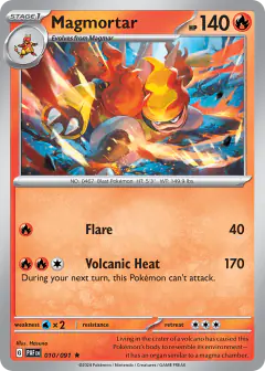 Magmortar 010/091 Rare card from Paldean Fates