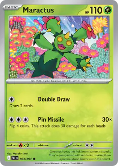 Maractus 003/091 Common card from Paldean Fates