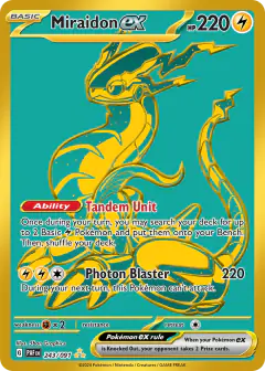 Miraidon ex 243/091 Hyper Rare card from Paldean Fates