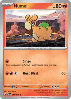 Numel 011/091 Common card from Paldean Fates