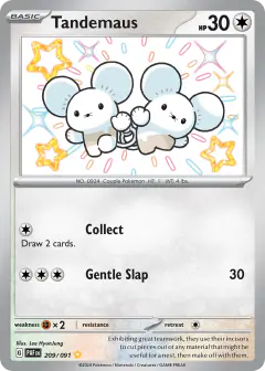 Tandemaus 209/091 Shiny Rare card from Paldean Fates