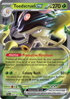 Toedscruel ex 005/091 Double Rare card from Paldean Fates