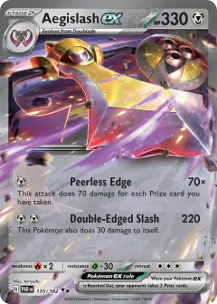 Aegislash ex 135/182 Double Rare card from Paradox Rift