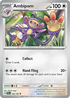 Ambipom 146/182 Uncommon card from Paradox Rift