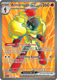 Armarouge ex 218/182 Ultra Rare card from Paradox Rift