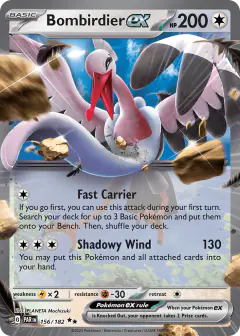Bombirdier ex 156/182 Double Rare card from Paradox Rift
