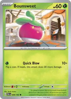 Bounsweet 008/182 Common card from Paradox Rift