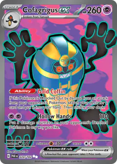 Cofagrigus ex 224/182 Ultra Rare card from Paradox Rift