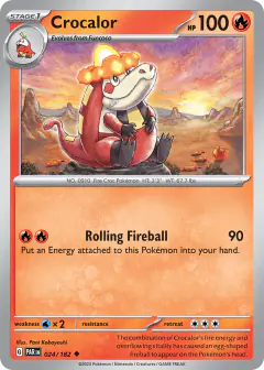Crocalor 024/182 Uncommon card from Paradox Rift