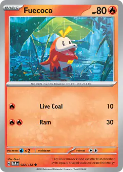 Fuecoco 023/182 Common card from Paradox Rift