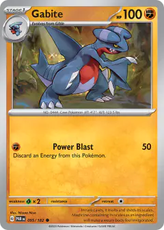 Gabite 095/182 Common card from Paradox Rift