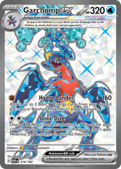 Garchomp ex 219/182 Ultra Rare card from Paradox Rift