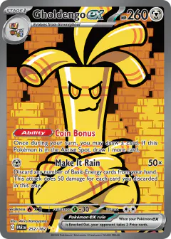 Gholdengo ex 252/182 Special Illustration Rare card from Paradox Rift