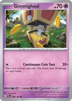 Gimmighoul 088/182 Common card from Paradox Rift