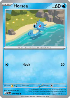 Horsea 030/182 Common card from Paradox Rift