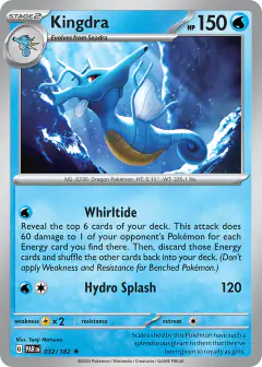 Kingdra 032/182 Rare card from Paradox Rift