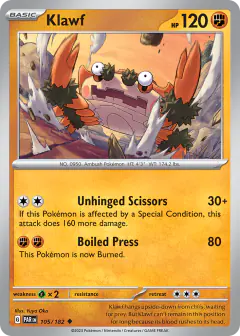 Klawf 105/182 Uncommon card from Paradox Rift