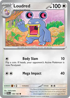 Loudred 149/182 Common card from Paradox Rift
