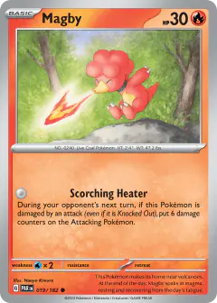 Magby 019/182 Common card from Paradox Rift