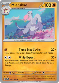 Mienshao 097/182 Uncommon card from Paradox Rift