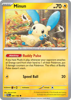 Minun 061/182 Common card from Paradox Rift