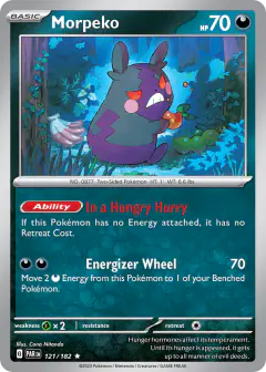 Morpeko 121/182 Rare card from Paradox Rift
