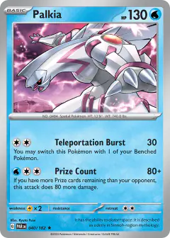 Palkia 040/182 Rare card from Paradox Rift