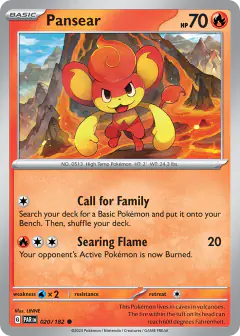 Pansear 020/182 Common card from Paradox Rift