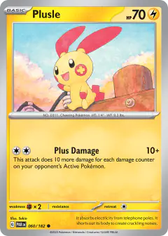Plusle 060/182 Common card from Paradox Rift
