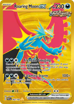 Roaring Moon ex 262/182 Hyper Rare card from Paradox Rift