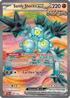 Sandy Shocks ex 228/182 Ultra Rare card from Paradox Rift