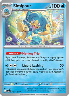 Simipour 042/182 Uncommon card from Paradox Rift