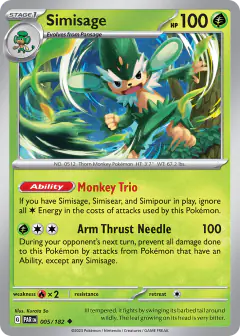 Simisage 005/182 Uncommon card from Paradox Rift