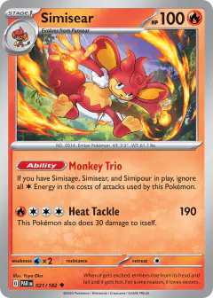 Simisear 021/182 Uncommon card from Paradox Rift